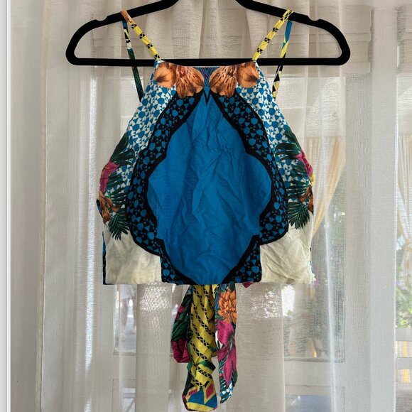 Brazilian Patterned Tie-Back Shirt - Picture 1 of 3